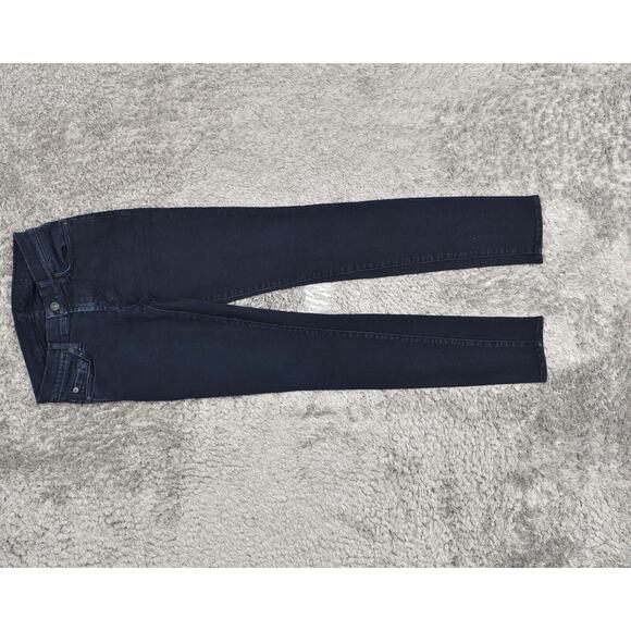 Seven 7 Women's Size 26 Skinny Jeans Blue Cotton Zip Solid - Picture 1 of 8